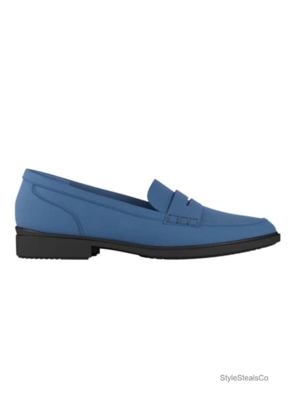 Classic Penny Loafers - Smooth Leather, 15mm Heel, Pull-On Style